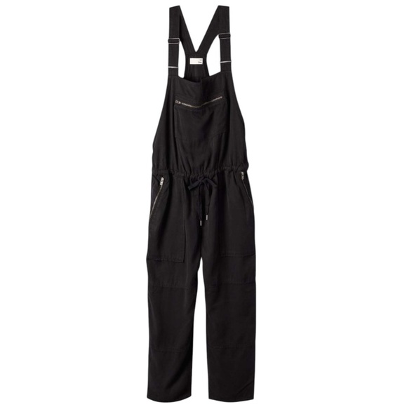 ARITZIA Wilfred‎ Free Valletta Overalls Black Size S Cropped Romper Casual Boho - Picture 6 of 13